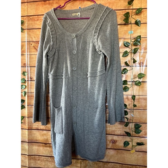 Max Studio Special Edition 100% Wool Long Cardigan Size M “flawed” - Picture 1 of 12